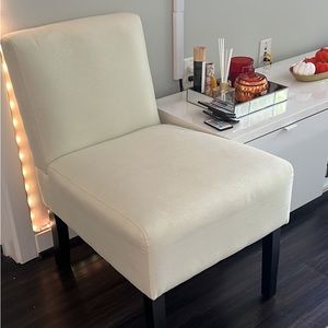 Selling TWO cream modern chairs for living room dining room